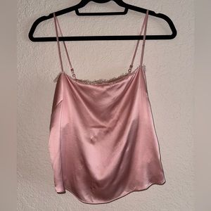 Fleur Du Mal Lace Trim Straight Neck Cami